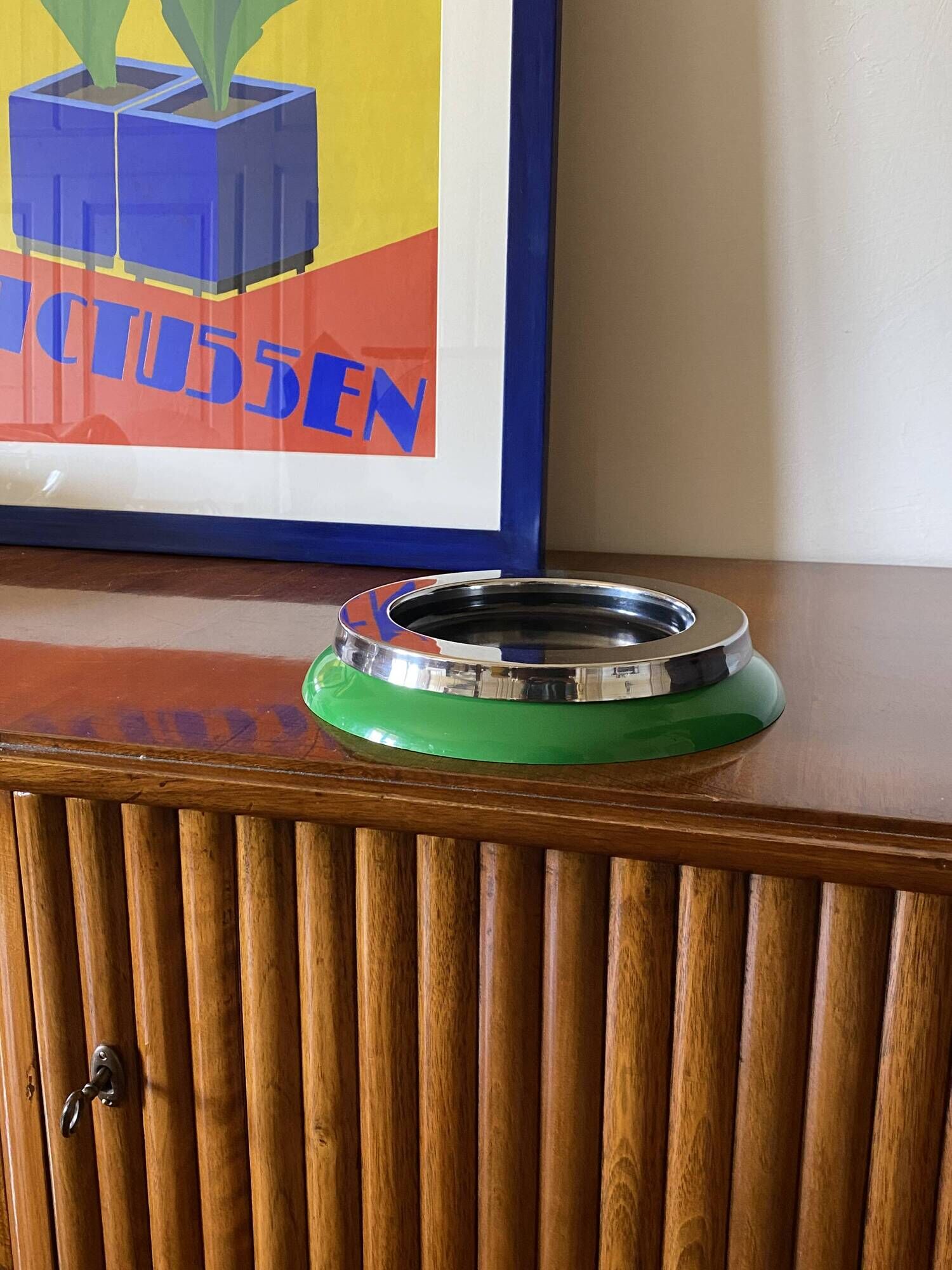 Sergio Asti, mod.4635 green ashtray / catchall, Kartell Italy 1967