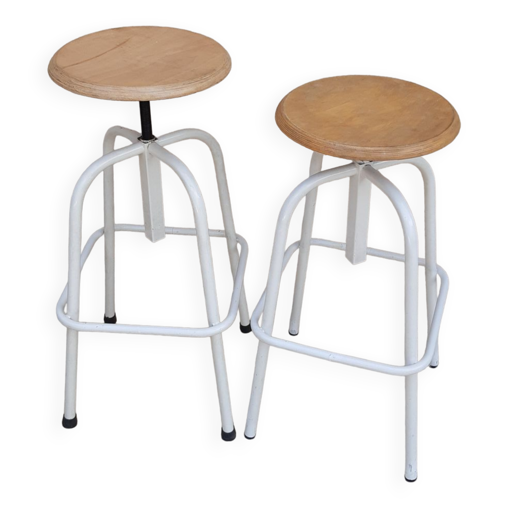 Vintage industrial screw stools