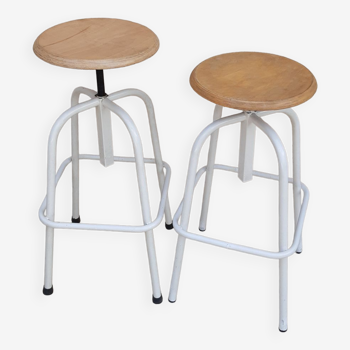 Vintage industrial screw stools