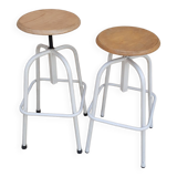 Vintage industrial screw stools