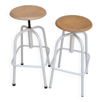 Vintage industrial screw stools