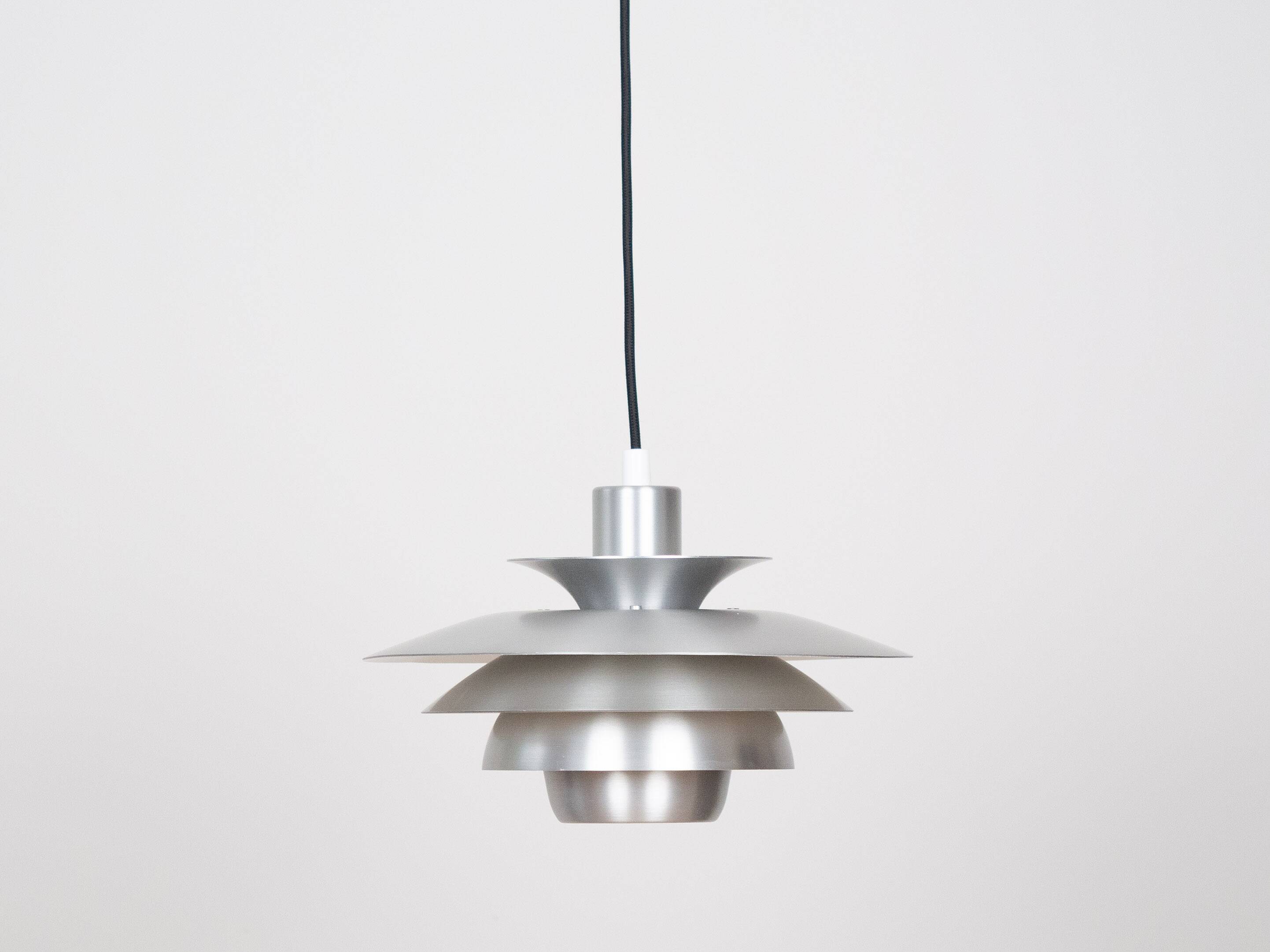 Danish vintage pendant lamp Alexia by Kurt Wiborg, Jeka, 1980s