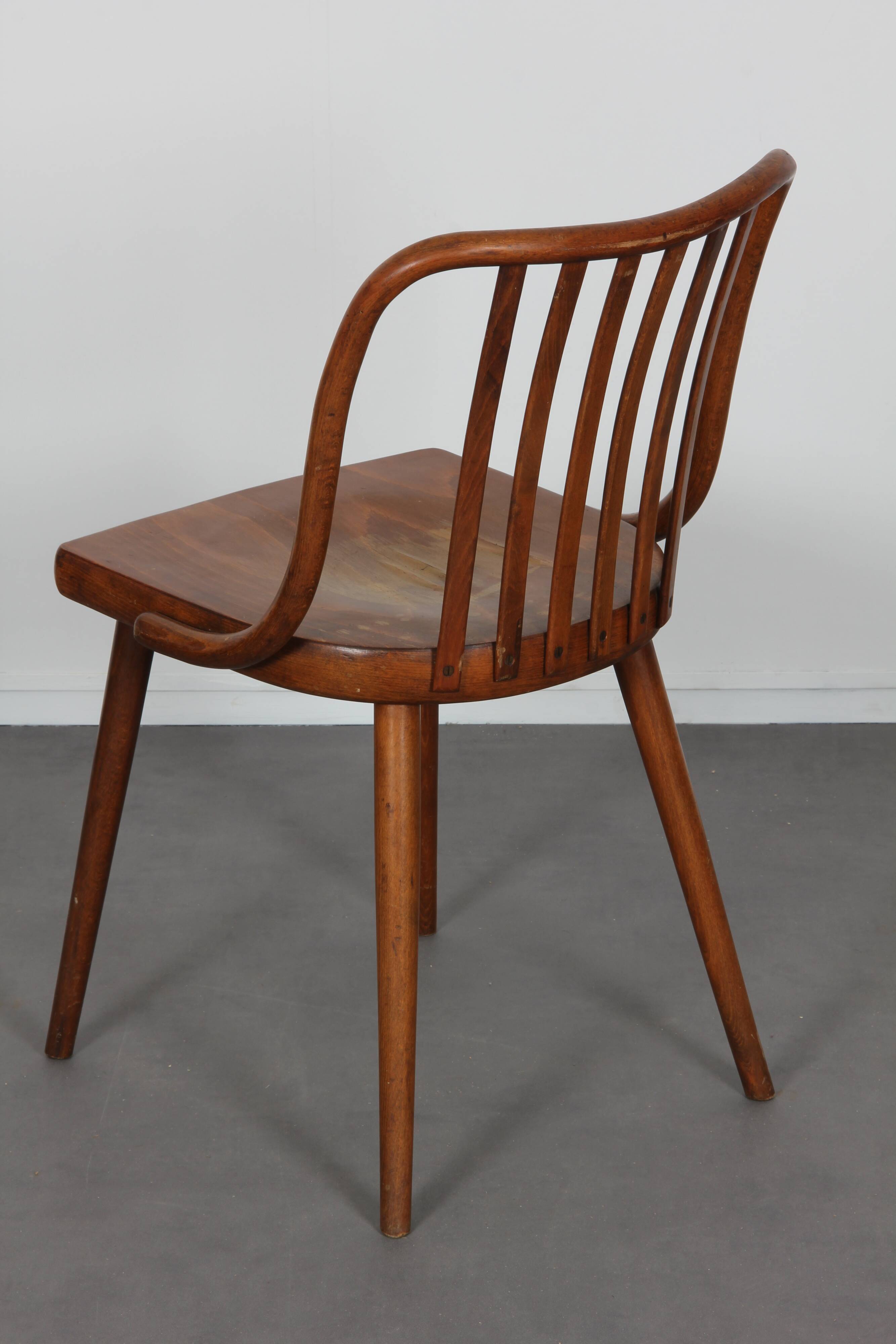 Chaise vintage en bois par Antonin Suman, 1960