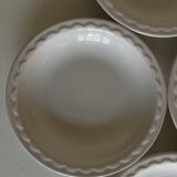 Set of 4 Festons soup plates by Pierre Motton Gien 1970