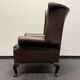 Brown Leather Chesterfield Wing Chair