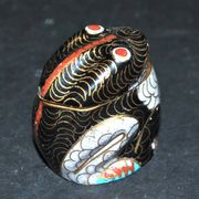 Boite statuette de grenouille en laiton émaux cloisonnée Porte-bonheur