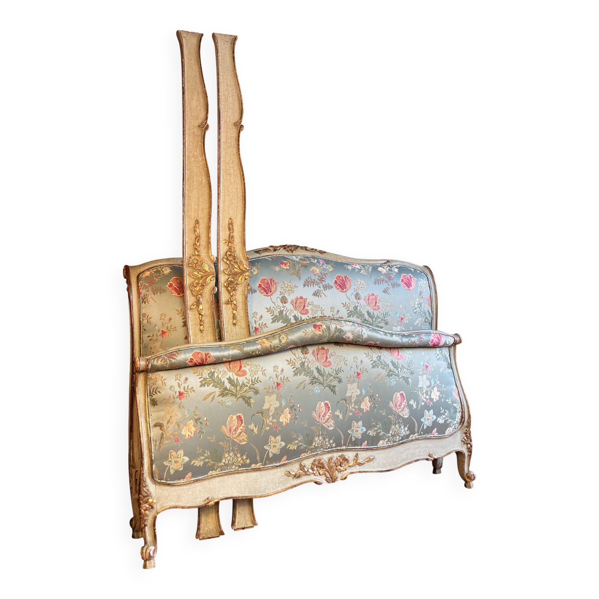 Louis XV silk bed
