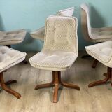 6 Swivel Bucket Chairs Scandinavian Design Vintage 60 70