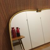 Mid-century gold outlined mirror
