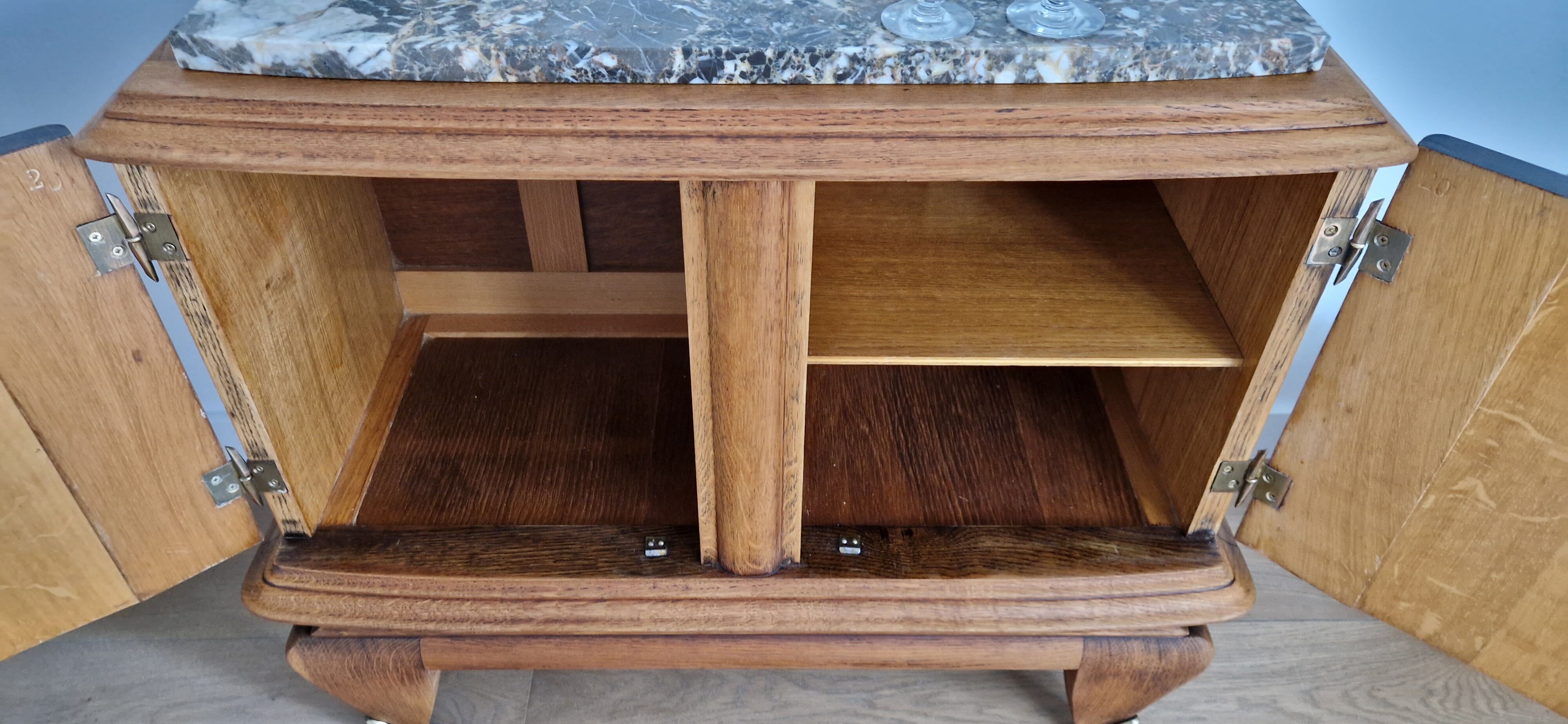 Oak bar furniture art deco style