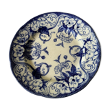 Plate with peedouche Creil & Montereau model Flora liseron