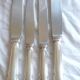 Set of 12 dessert knives/9 table knives, silver plated, violin model