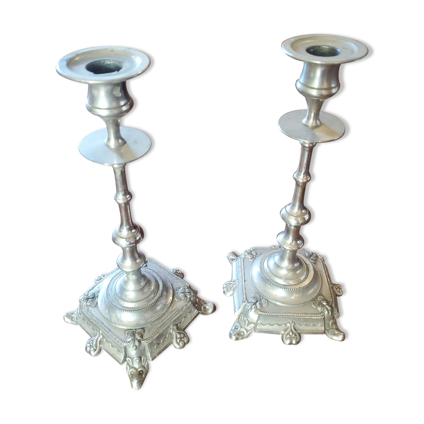 Paire de bougeoirs