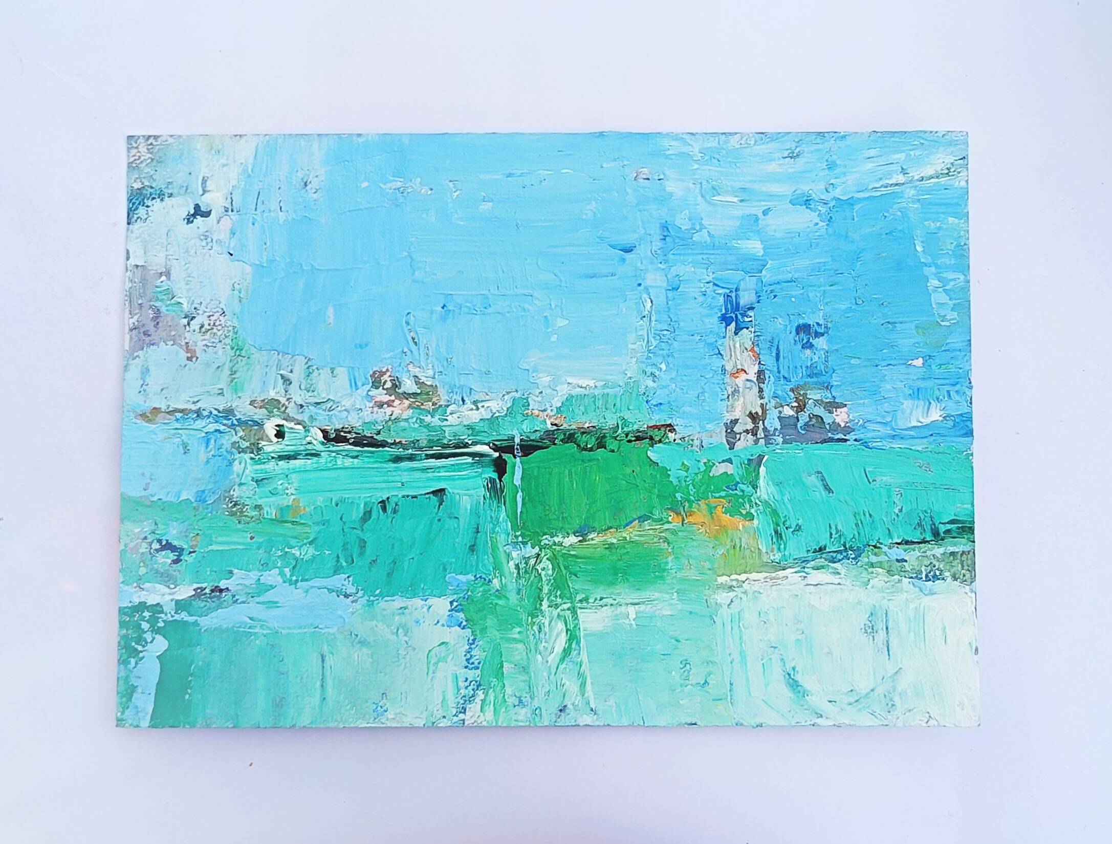 Peinture abstraite originale lumineuse – dlg Nicolas de Stael