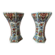 Pair of polychrome Delft earthenware vases, Holland, 1960s