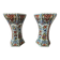 Pair of polychrome Delft earthenware vases, Holland, 1960s