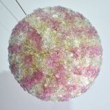 Amazing Pink and Gold Large Size Murano Ceiling Light Flower by Seguso