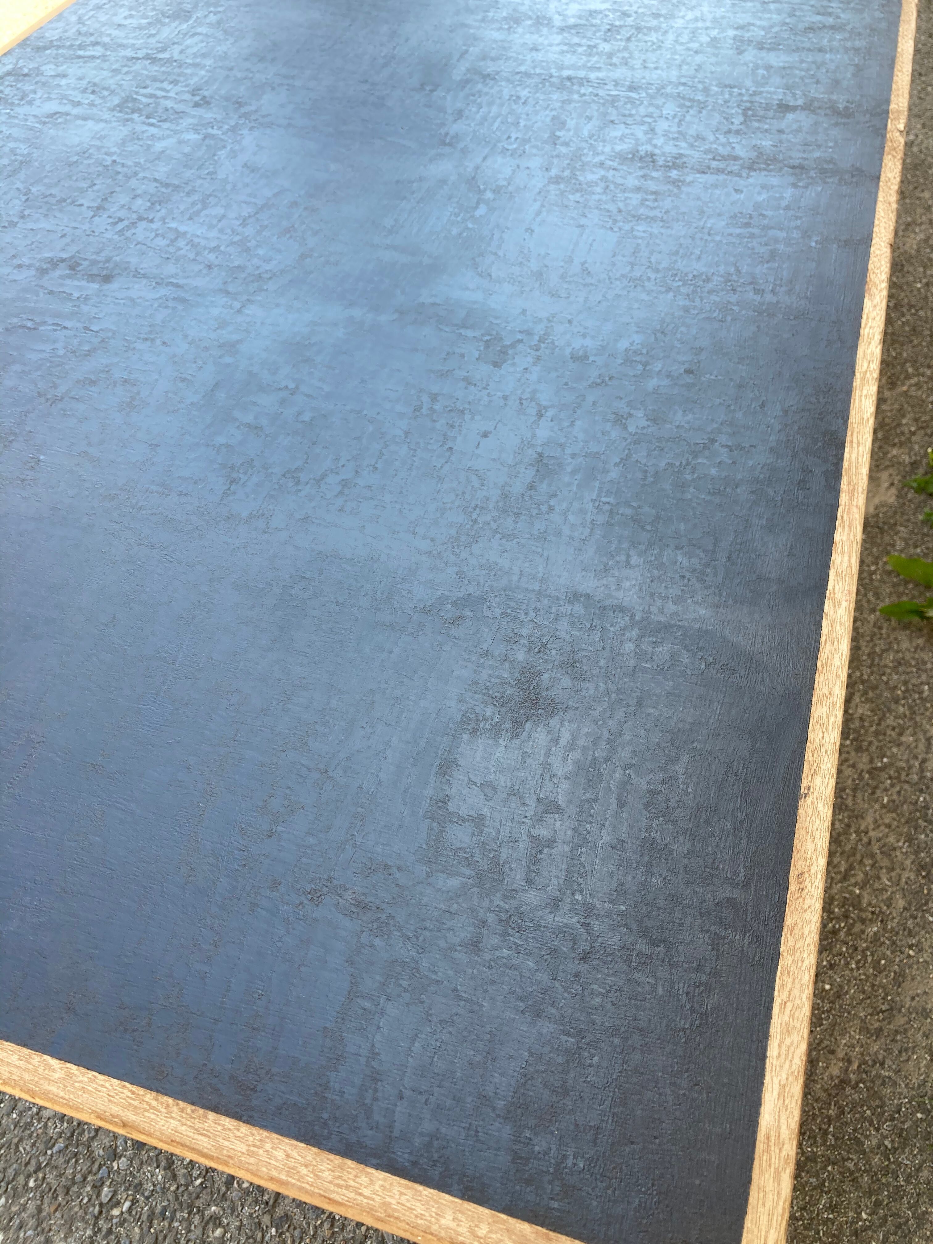 Large black patinated tray table
