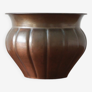 Copper Plant Pot by Eugen Zint, Riedlingen, 1940s