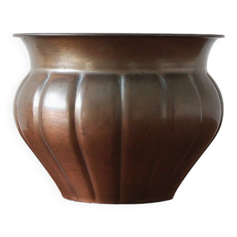 Copper Plant Pot by Eugen Zint, Riedlingen, 1940s