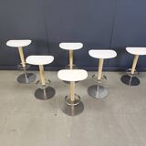Ensemble de 6 tabourets de bar Arper, années 1990