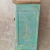 Buffet parisien patiné bleu vert