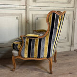 Pair of carved wooden armchairs, 20th century