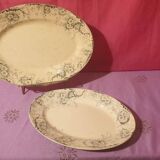 Two oval dishes Boulenger Choisy le Roi Derby Terre de fer
