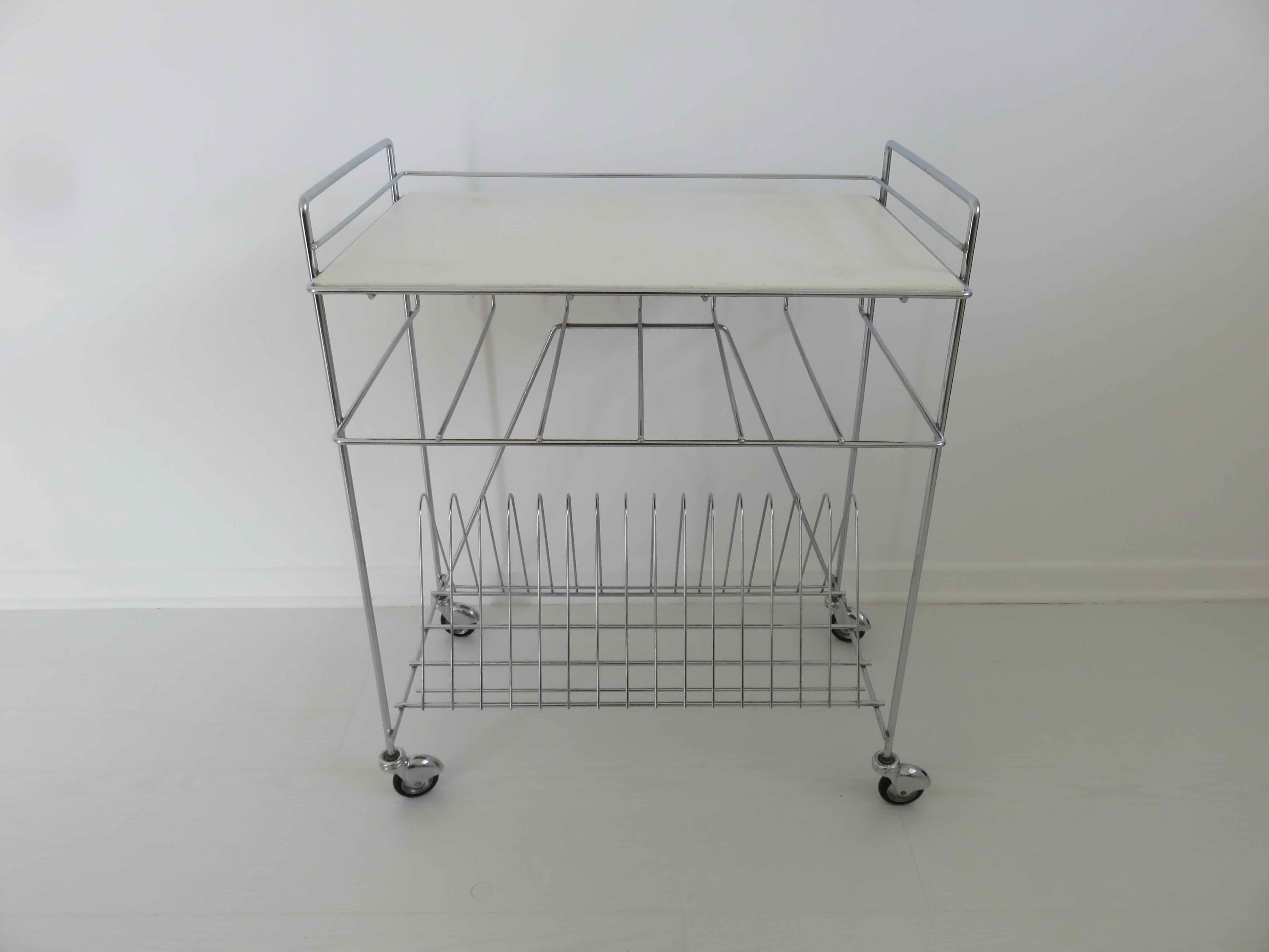 Rolling table door reviews range vinyls in chrome metal 60s 70s