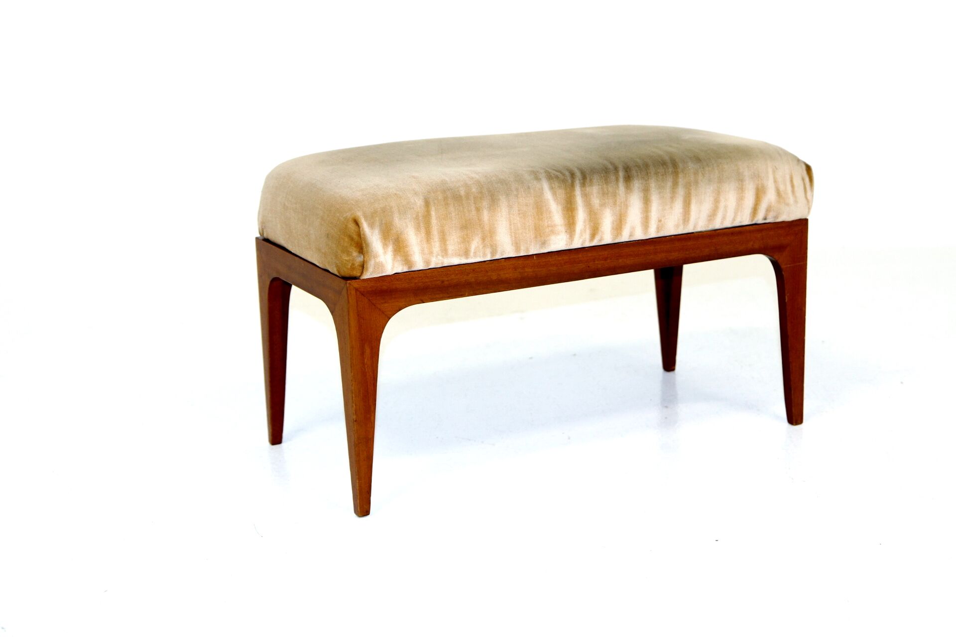 Mahogany "footrest" stool, Sweden, 1950