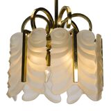 Brass and Glass Pendant Lamp by Carl Fagerlund for Orrefors