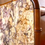 Bedside bamboo collection circa 1870 Napoleon III pitchpin cherry marble