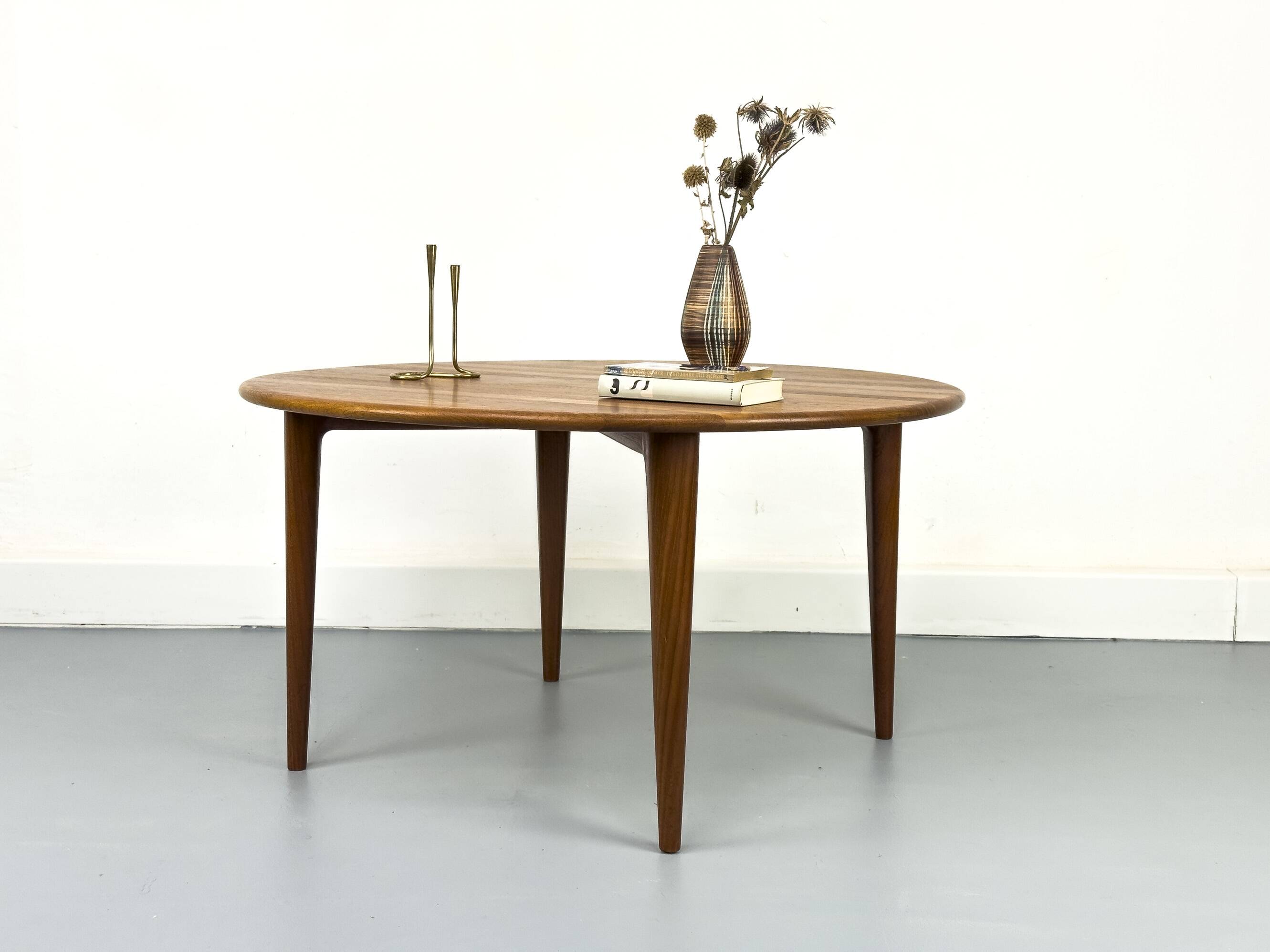 Circular Teak Coffee Table from Mikael Laursen, 1960s
