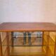 Art Deco walnut glass display case 1930-1940