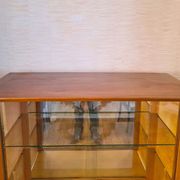 Art Deco walnut glass display case 1930-1940