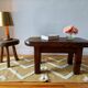 Brutalist coffee table made of solid wood – Handcrafted – 1960s-70s