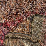 Vintage Berber wool rug, bohemian Moroccan.