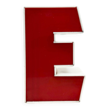 Vintage red facade letter e , 1970s