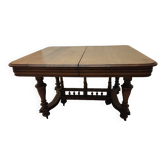 Oak dining table with extensions
