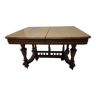 Oak dining table with extensions