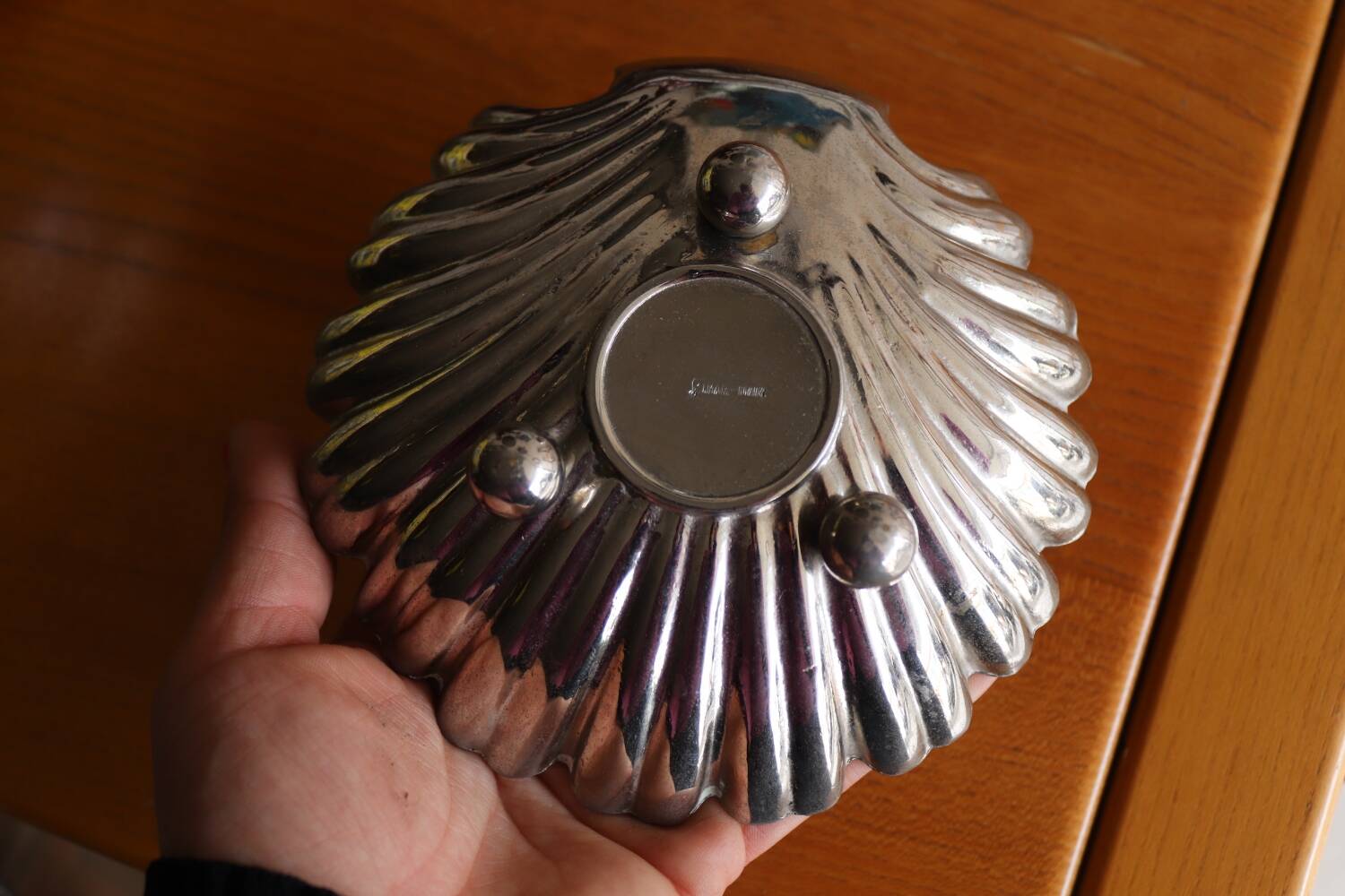 Silver-plated metal shell tray – J. L'Herminé-Després