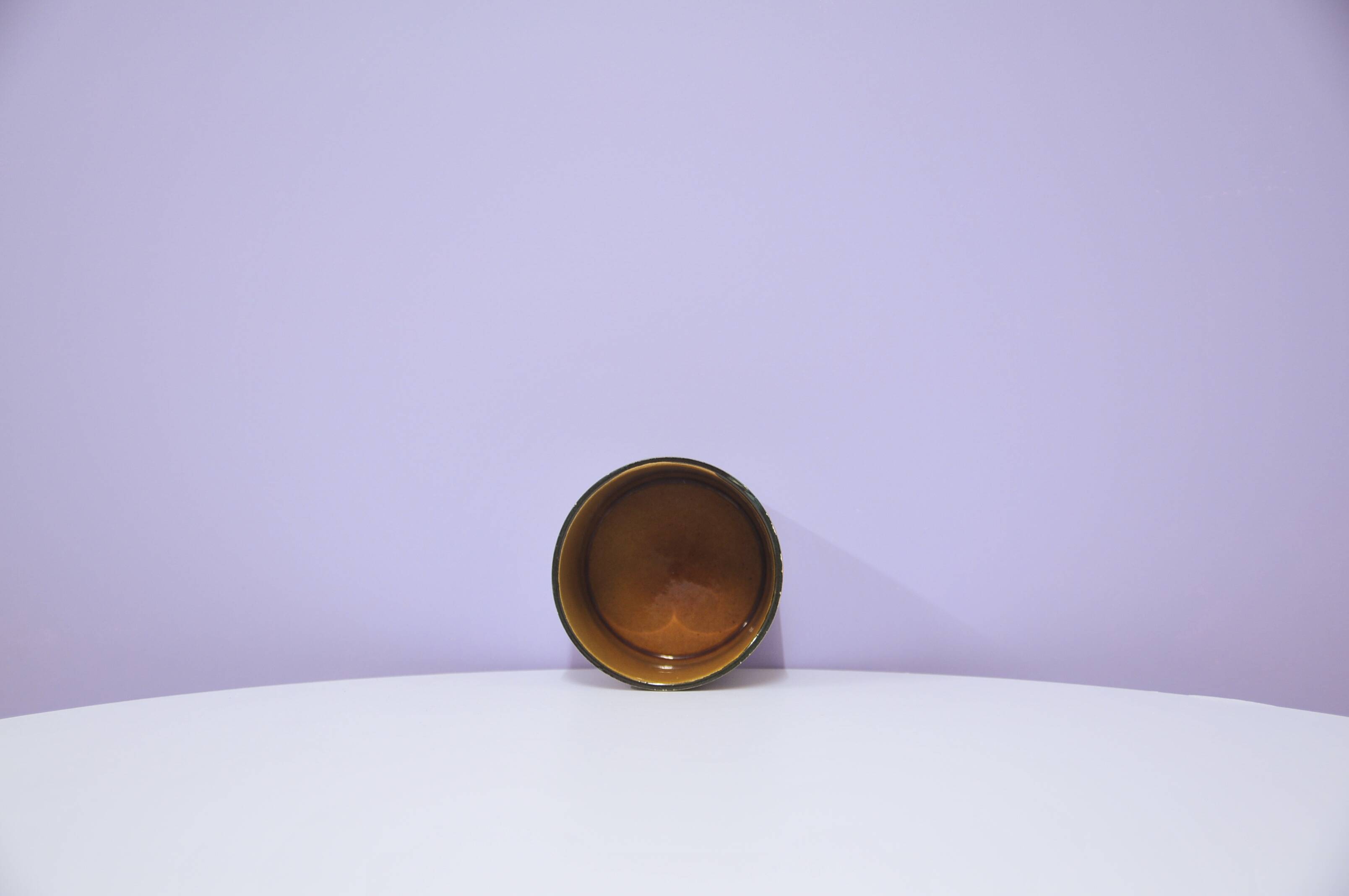 pot de fleurs marron vintage fleurs vertes