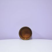 pot de fleurs marron vintage fleurs vertes