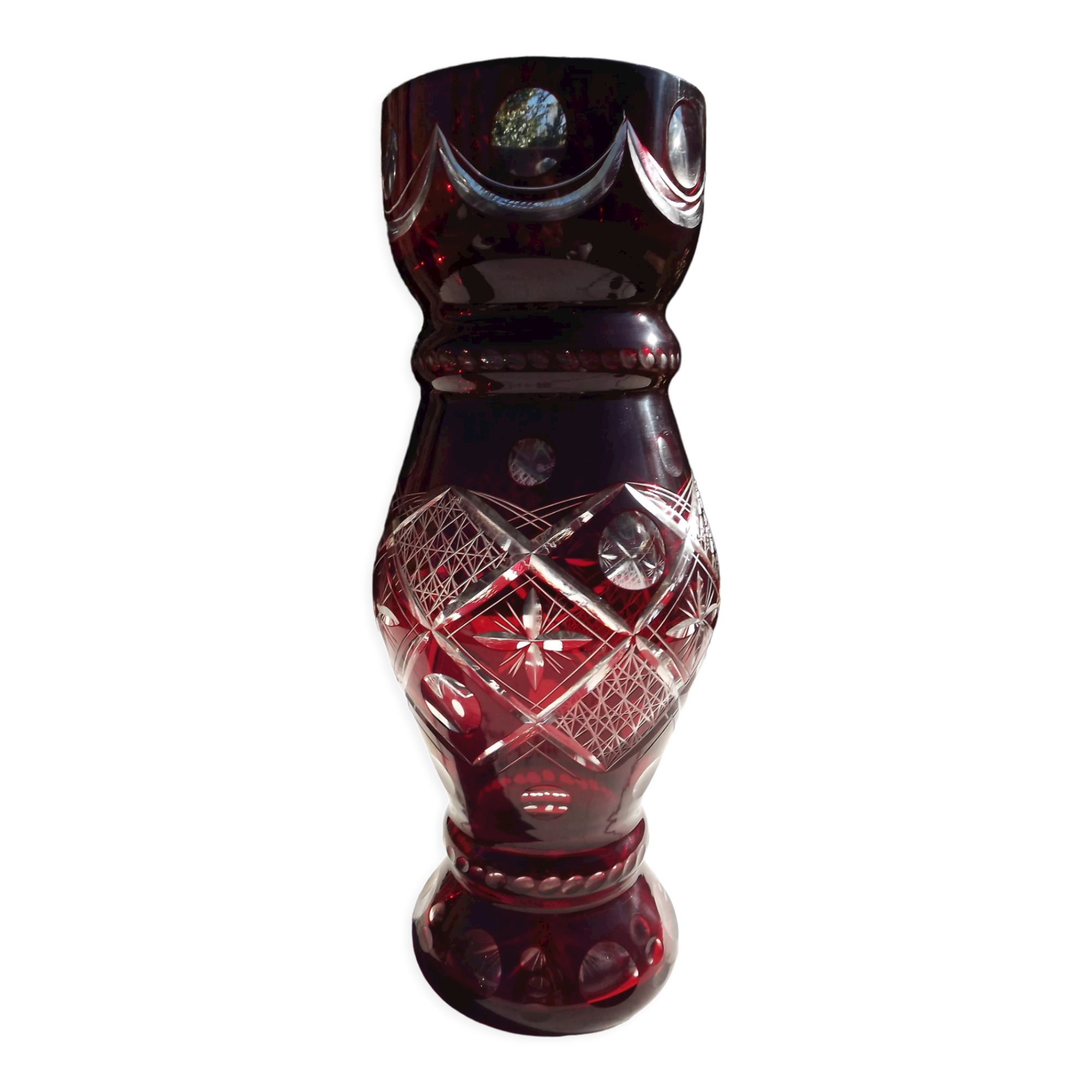 Bohemian crystal vase