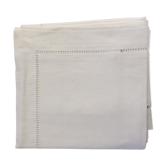 Paire de taies d' oreillers blanches avec entourage jours fait main