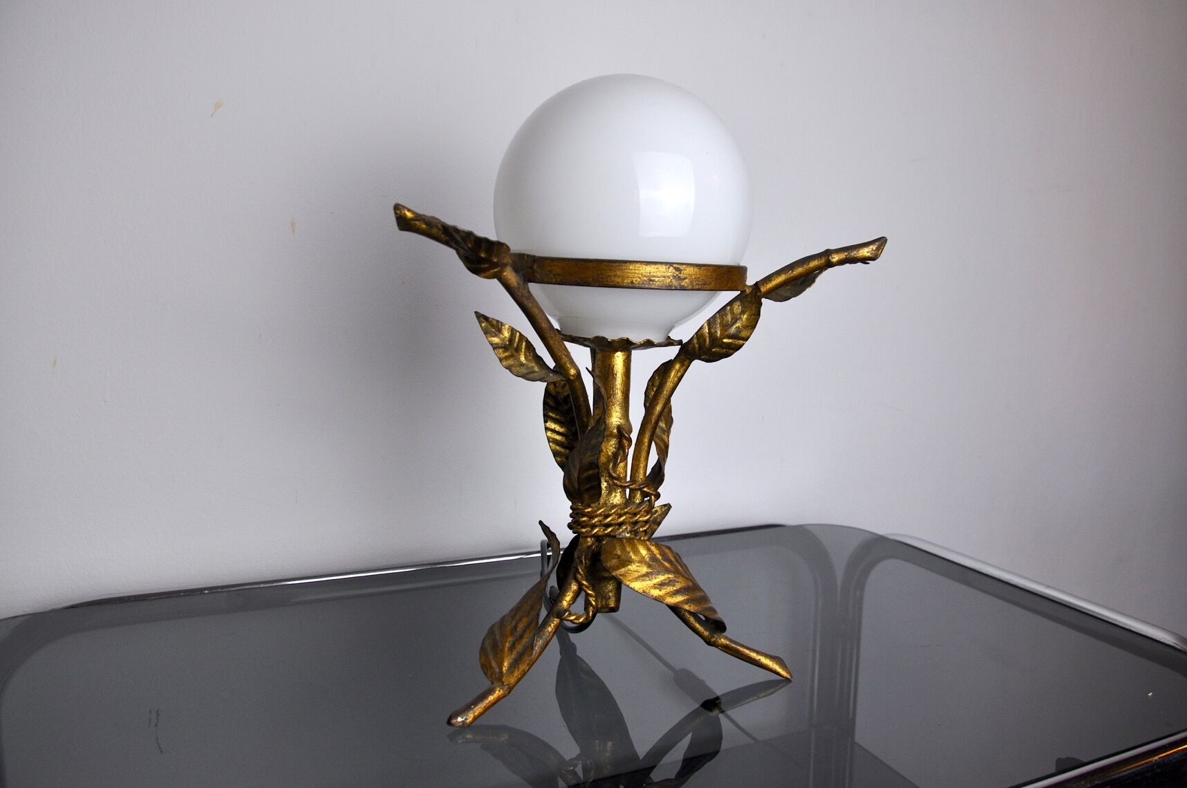 Floral table lamp, Art Deco, Spain, 1960