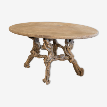 Coffee or extra table in raw wood