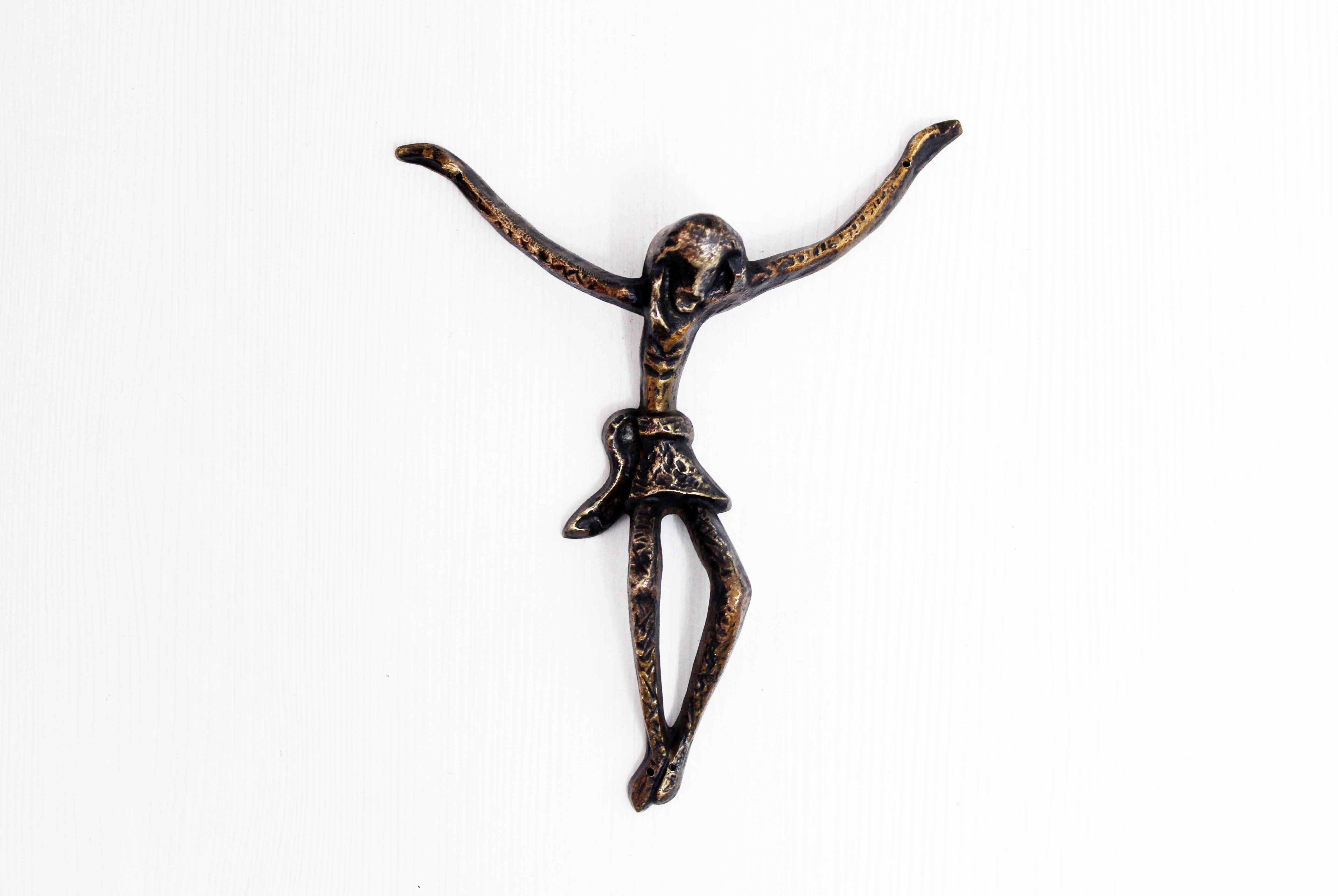 Modernist Christ in bronze