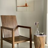 Armchair in natural wood (teak) minimalist design