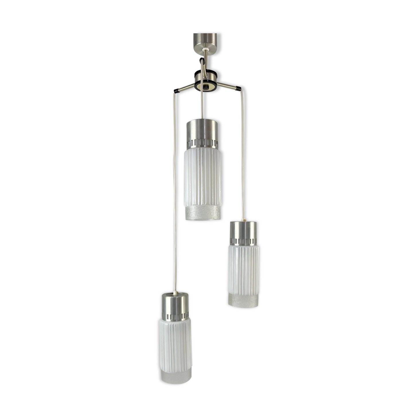 Mid Century Long Chandelier, Czechoslovakia, 1970's
